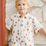 Collared Short Sleeve Shirt || Tomatoes