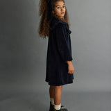 Organic Velour Scrunchie || Navy Bow
