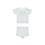 Ribbed Short || Blue Heaven Stripes