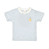 Ribbed Short Sleeve Top || Blue Heaven Stripes