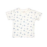 Ribbed Short Sleeve Top || Natural, Bicycles