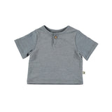 Baby T-Shirt || Blue with Button
