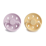 Frigg Moon Silicone Pacifier Set || Soft Lilac & Daffodil