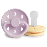 Frigg Moon Silicone Pacifier Set || Soft Lilac & Daffodil