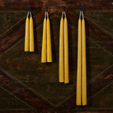 Taper Candle Pair, Gold Beeswax || 12"