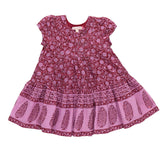 Girls Adele Dress || Burgundy Garden Floral