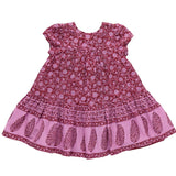 Girls Adele Dress || Burgundy Garden Floral