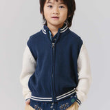 Boys Varsity Zip Sweater || Navy