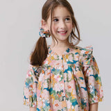 Girls Kalani Button Up Top || Watercolor Floral