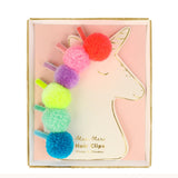 Pompom Unicorn Hair Clips