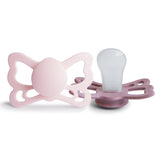 Lucky Symmetrical Silicone Pacifier || White Lilac & Twilight Mauve