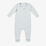 Ziggy Zip Romper || Dusty Blue Mini Stripe