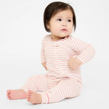 Ziggy Zip Romper || Dusty Rose Mini Stripe