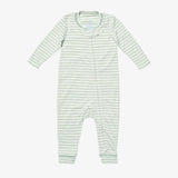 Ziggy Zip Romper || Dusty Seafoam Mini Stripe