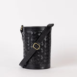 Zola Bag || Black Woven Classic Leather