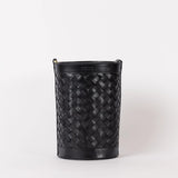 Zola Bag || Black Woven Classic Leather