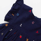 Girls Kit Dress || Alphabet Embroidery