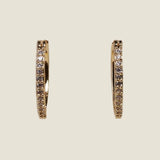 Gold Pave Hoops || Small