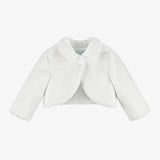 Girls Faux Fur Jacket || Ivory