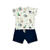 Skater Dino Baby Pocket Tee & Shorts Set