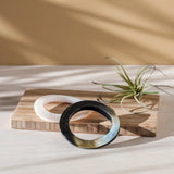 Mother of Pearl Bangle || Iridescent Grey