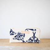 Luna Pencil Bag || Kelly + Pea, Navy Zip