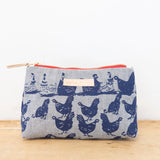 Hen House Laura Bag || Navy, Red Zip