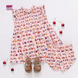 Baby Girls Stevie Dress Set || Cloud Pink Cherry