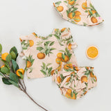 Baby Girls Abigail 2 Piece Set || Pink Botanical Oranges