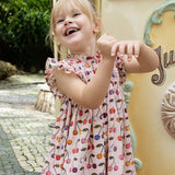 Girls Stevie Dress || Cloud Pink Cherry