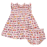Baby Girls Stevie Dress Set || Cloud Pink Cherry
