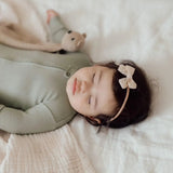 Organic 2 Way Zipper Footie || Seafoam