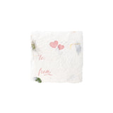 Petite Floral Handmade Paper Letterpress Tag || Amour