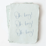 Baby Greeting Card || Oh Boy