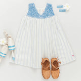 Girls Courtney Dress || Riviera Stripe