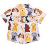 Boys Jack Shirt ||  Light Blue, Watercolor Dogs