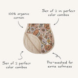 Organic Muslin Burp Cloth Set