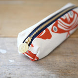 Luna Pencil Bag || Kelly + Pea, Navy Zip