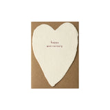 Greeted Heart Handmade Paper Letterpress || Happy Anniversary