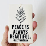 Porcelain Wall Tag || Peace
