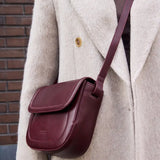 Nina Bag || Dark Cherry Classic Leather