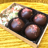 Dark Chocolate Truffles || Freeze Dried Strawberry
