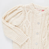 Girls Cable Constance Sweater || Cream