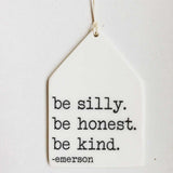 Porcelain Wall Tag || Ralph Waldo Emerson