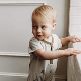 Henley Long Romper || Frogs