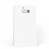 Milk and Bread Lined Notepad || Grocery List Pad