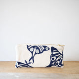 Luna Pencil Bag || Kelly + Pea, Navy Zip