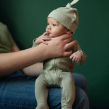Organic 2 Way Zipper Footie || Seafoam
