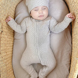 Organic Pointelle 2 Way Zipper Footie || Cloud