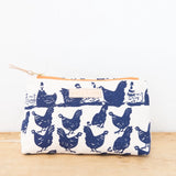 Hen House Laura Bag || Navy, Red Zip